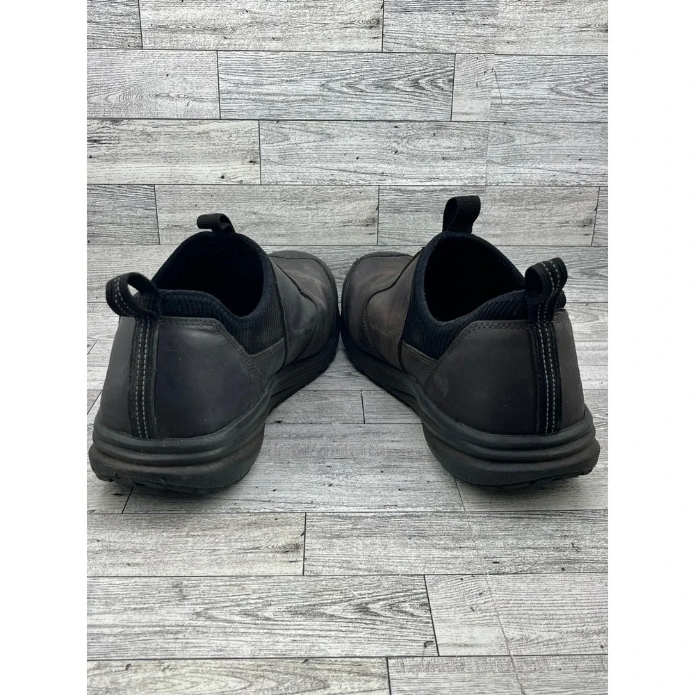 KEEN Mens Slip On ESD Work Shoes Size 13 EE Black Leather‎ Safety Toe